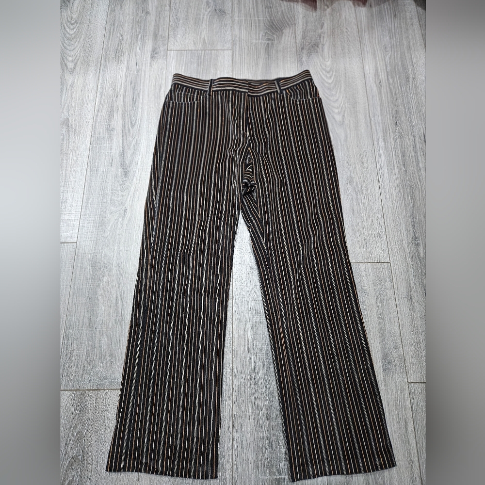 🛍 Elements G velvet striped dress pants Size 10 P